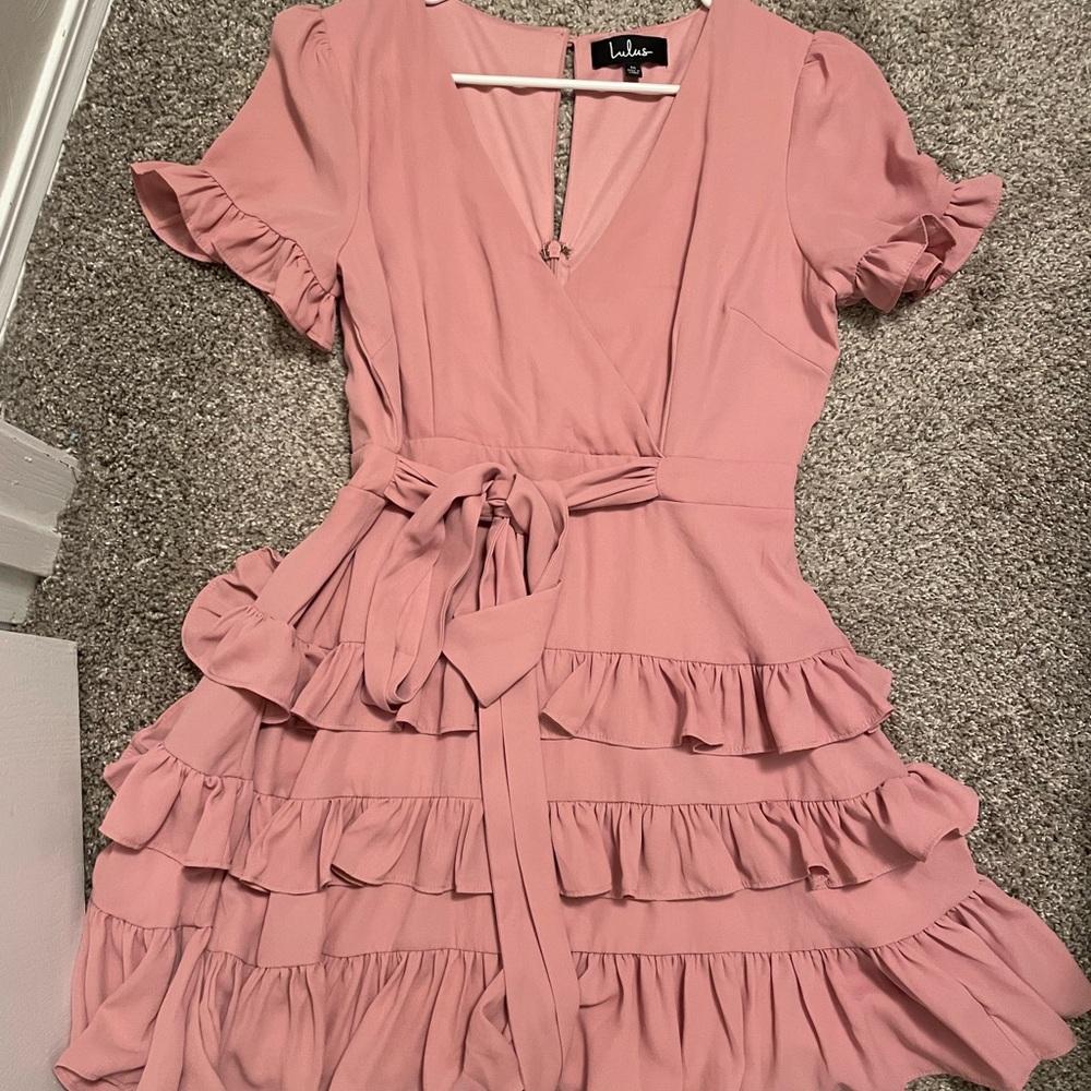 Lulus Pink Wrap Dress